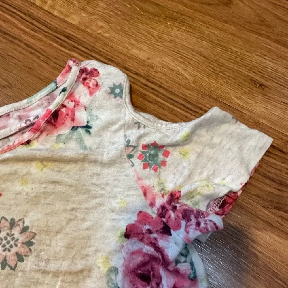 Sweet Kiss/ Justice Lot Of Girls Shirts Set of 2 Love Floral - Size 10/12